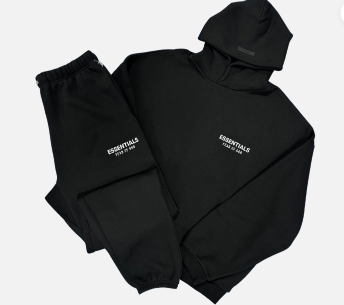 Fear of God Essentials Jet Black Tracksuit