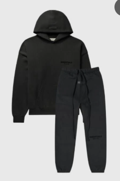 Fear of God Essentials Tonal Black Tracksuit