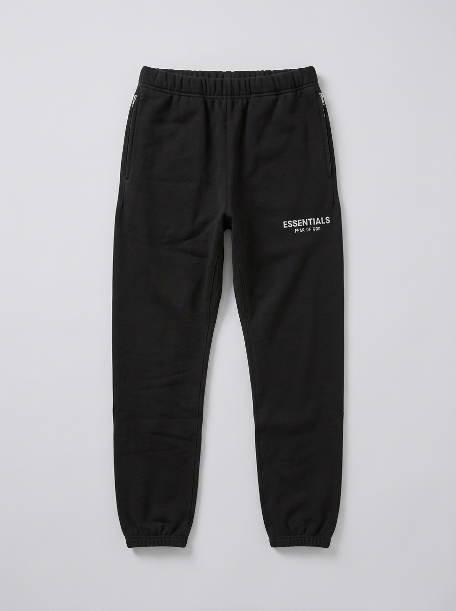Fear of God Essentials Jet Black Joggers